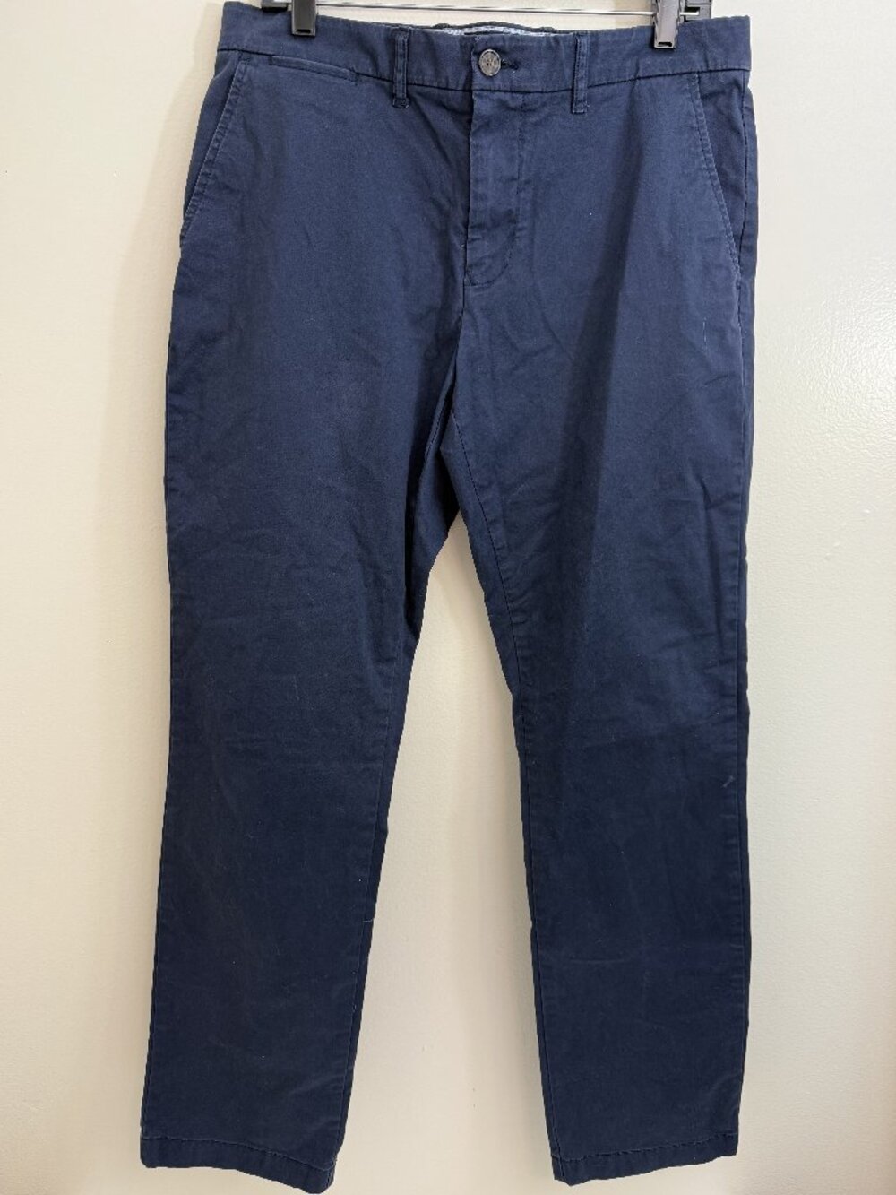 Tommy Hilfiger Pants Mens Slim Fit 34/32 Blue Chino Style 2 side, 2 back pockets